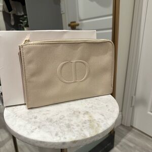 Dior Beige Cosmetic Pouch